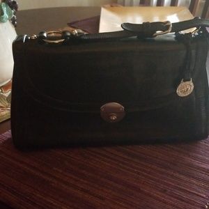 Brahmin Vintage Black Leather/Lizard Handbag. VGUC!